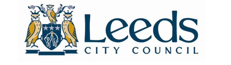Leeds City Council logo featuring a stylised design representing the city and its governance.