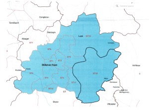 Map of Stoke on Trent