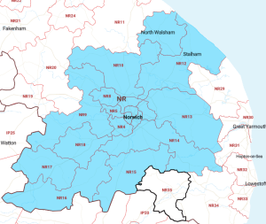 Map of Norwich
