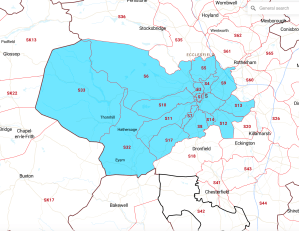 Map of sheffield