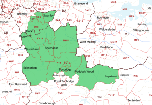 Map of Sevenoaks