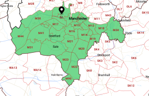 Map of Manchester