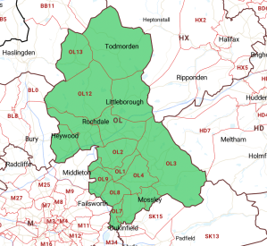 Map of Oldham
