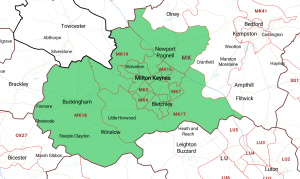Map of Milton Keynes