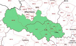 Map of Luton