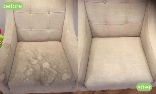 Upholstery cleaning grain