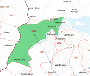 Postcode area strood  300x251